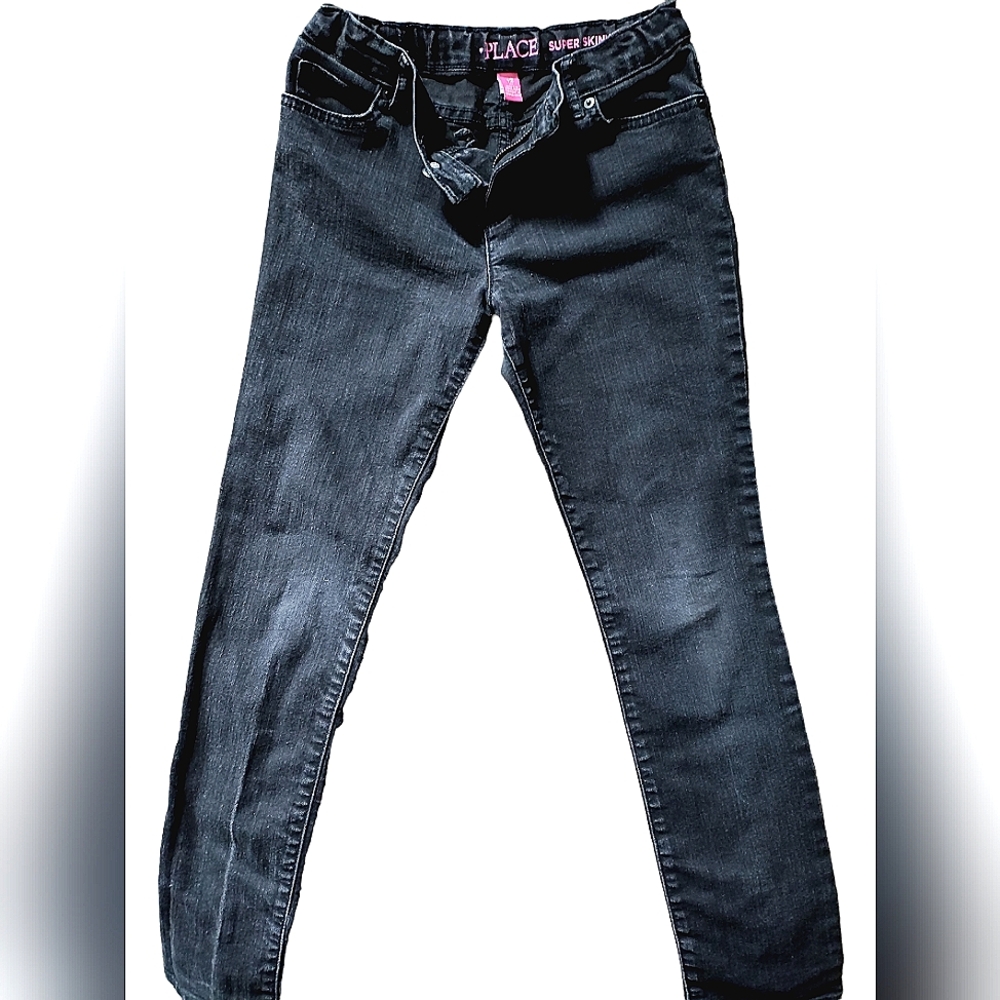 Children's place size 12 super skinny faded black Jeans